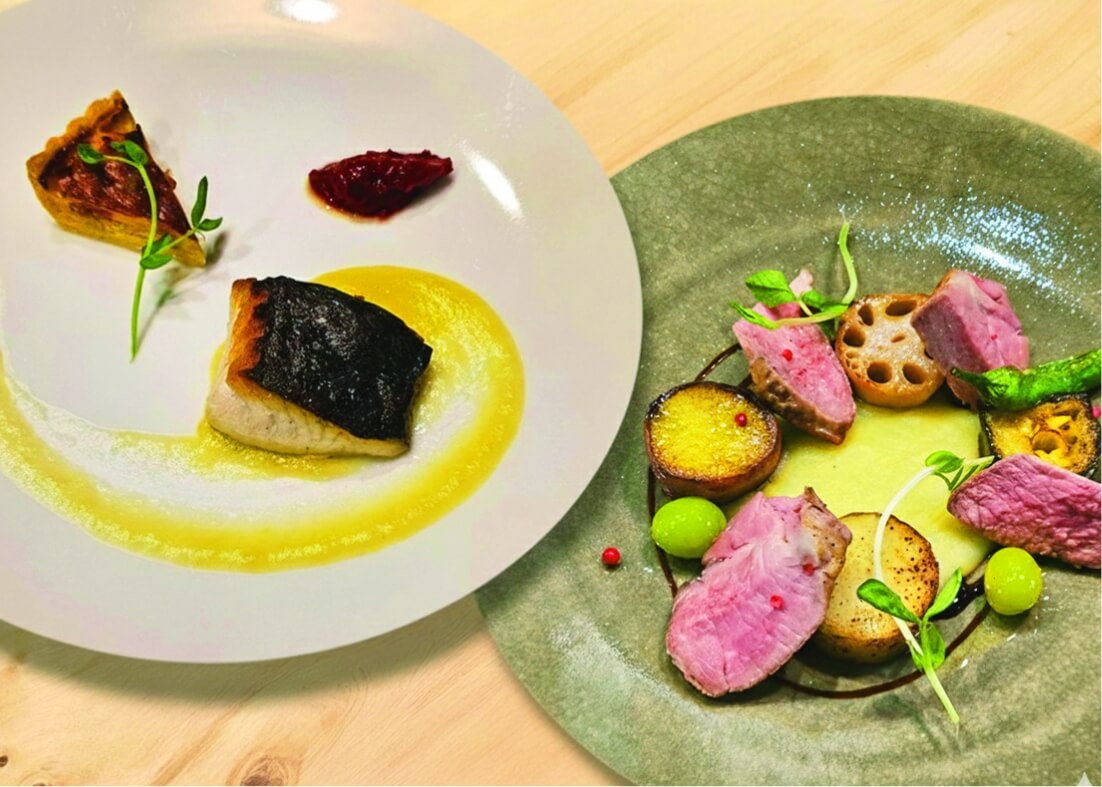 お肉とお魚のWメインコース